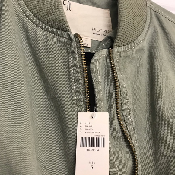 Anthropologie Pilcro Canvas Cropped Bomber Jacket - Picture 10 of 16